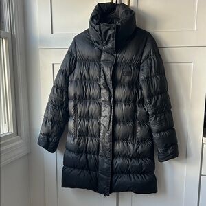 Nike Women's Black Mid Length Puffer Coat